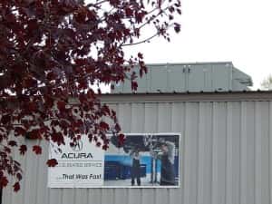 Just one of the new heating and air conditioning units for the building renovation. Super high-efficiency! — at Sunnyside Acura of Nashua NH.