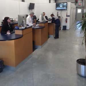 temporary service advisor area and client check in