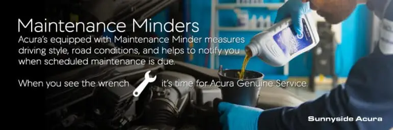 Acura Maintenance Minder Menus | Sunnyside Acura