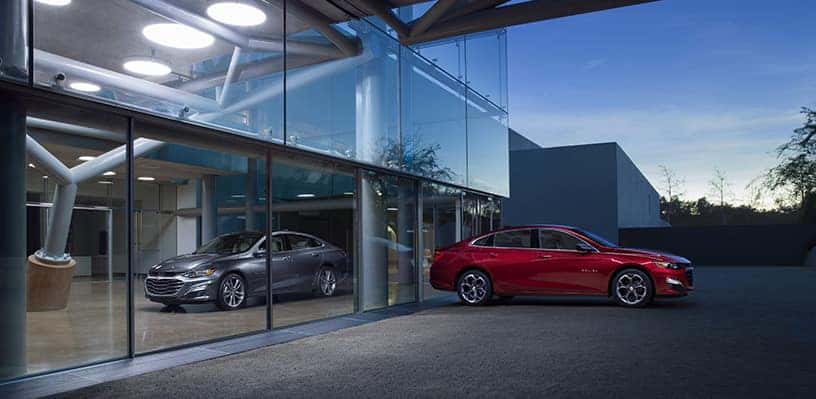2019 Malibu Premier and 2019 Malibu RS Parked Side by Side
