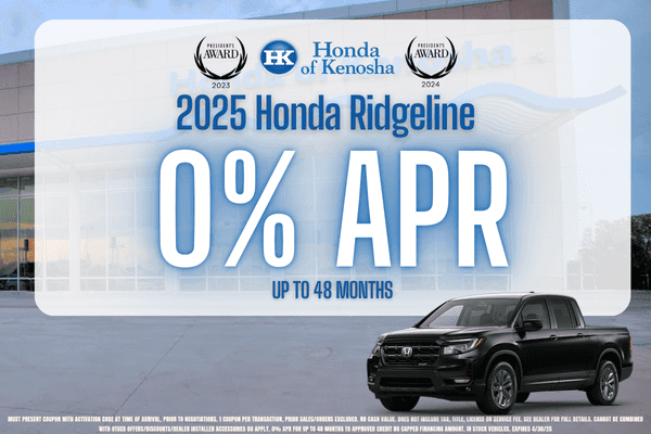0% Honda Ridgeline