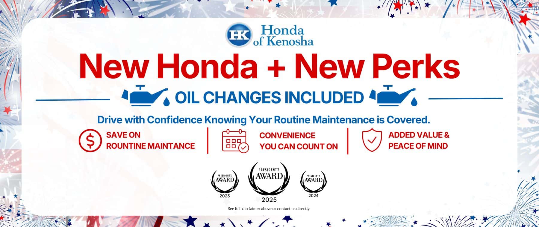Honda of Kenosha | New Vehicle Oil Changes