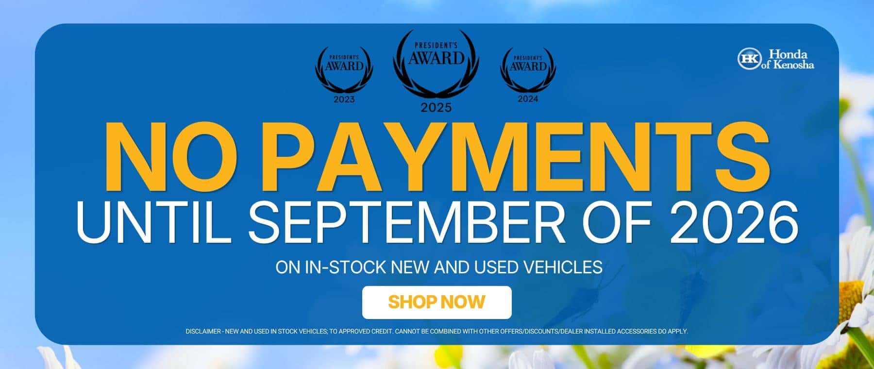 Honda of Kenosha | No Payments Until September 2026