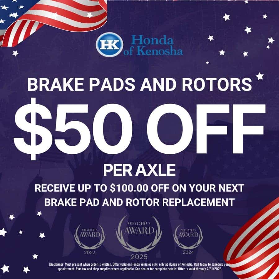 Honda of Kenosha | Brake Pads and Rotors