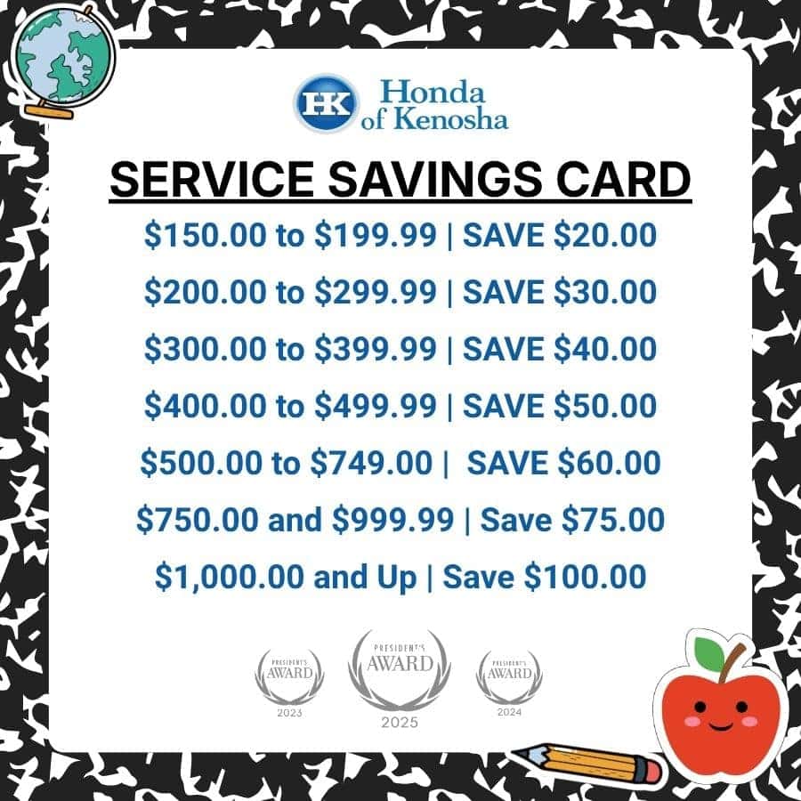 Spend and Save Honda Service Kenosha