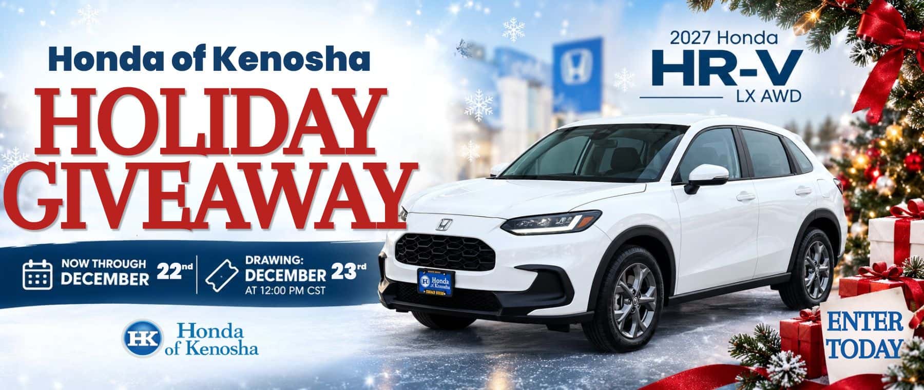 kenosha wi holiday car giveaway