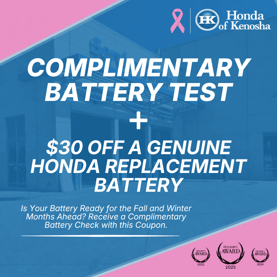 Honda of Kenosha | Complimentary Battery Test