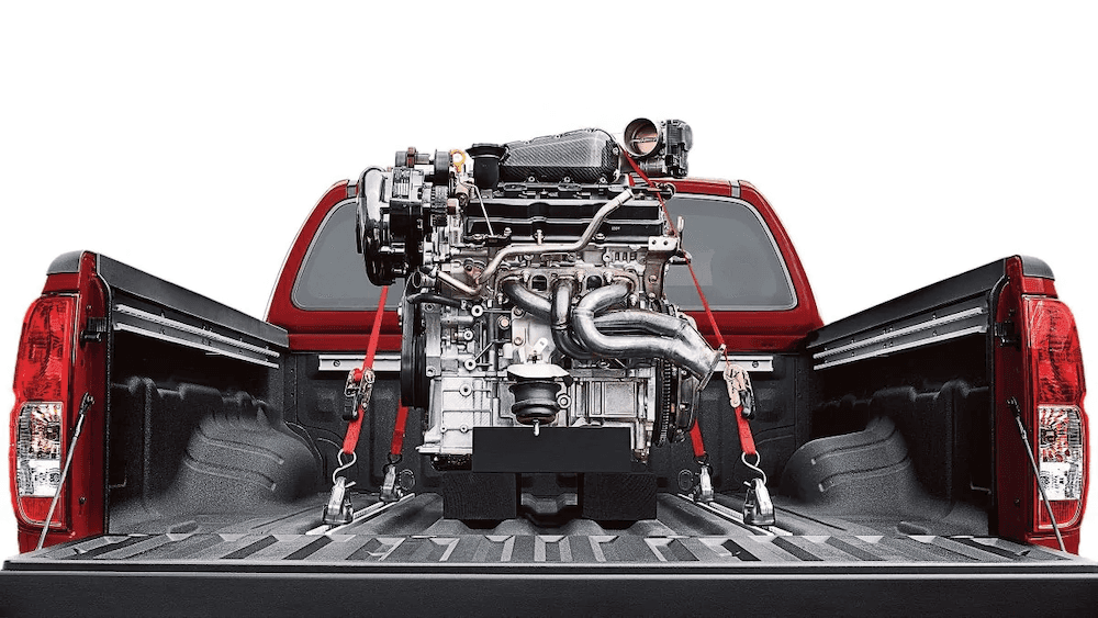 2019 Frontier with engine in the bed