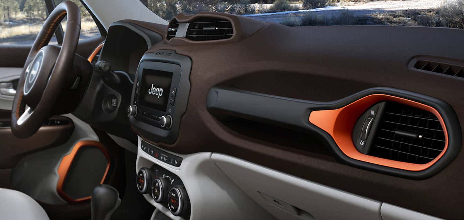 2016 Jeep Renegade Interior design in forest