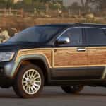 Speculative concept image of the just-announced Jeep Wagoneer with exterior wood paneling