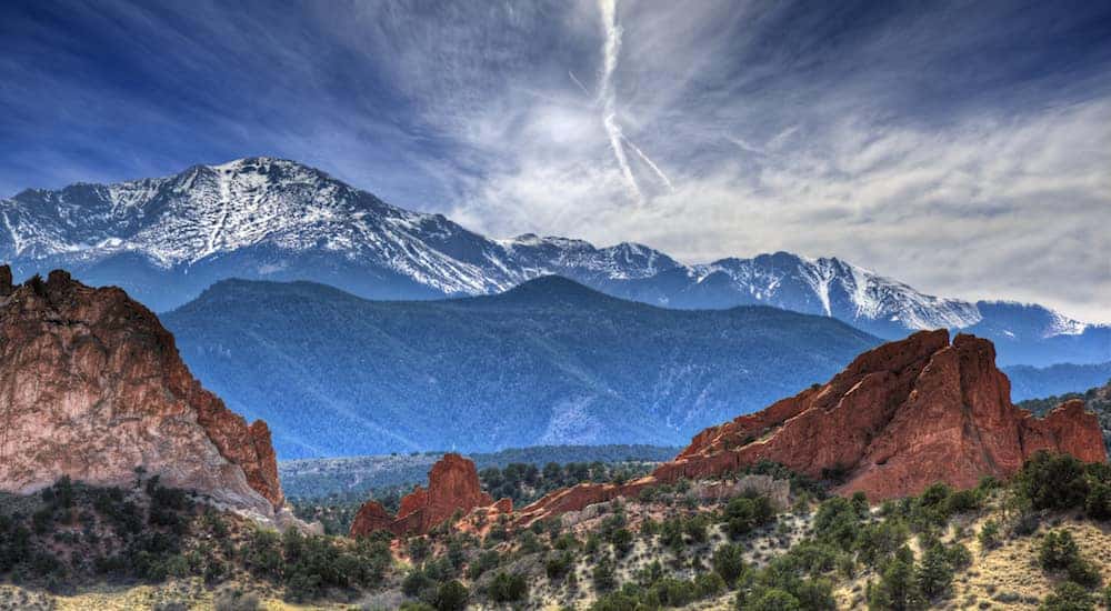 Mountains at Garden of the Gods in Colorado Springs
