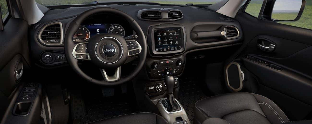 Colorado Springs - Black interior of the 2019 Jeep Renegade
