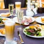 An elegant table with a brunch spread from one of our favorite spots in Colorado Springs.
