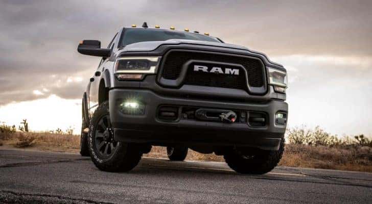 A silver 2021 Ram 2500 Power Wagon is shown from the front.
