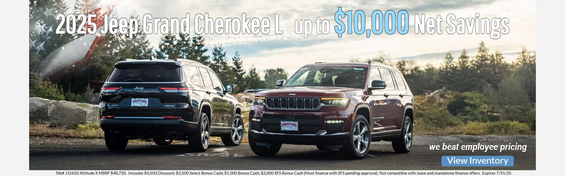 up to $10,000 off 2025 Grand Cherokee