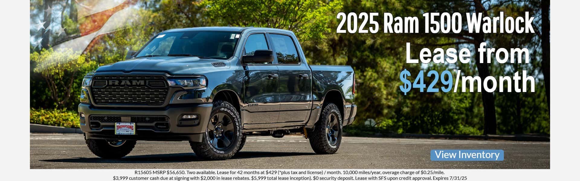 ram 1500 warlock lease $429 a month