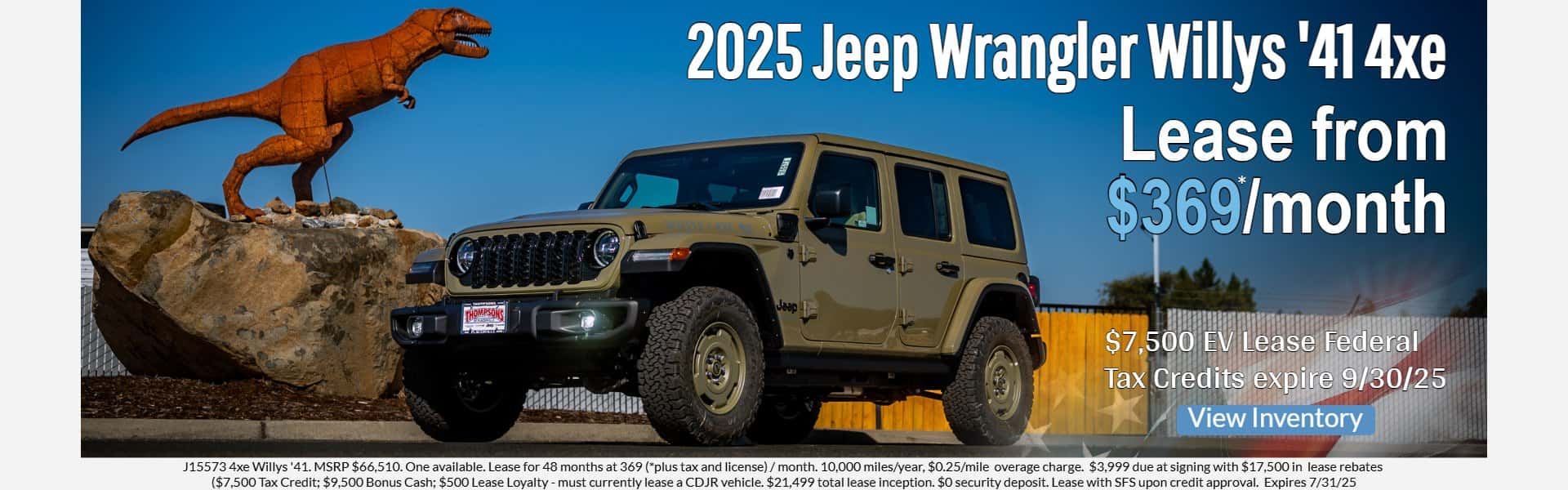 jeep wrangler 4xe lease $369 a month