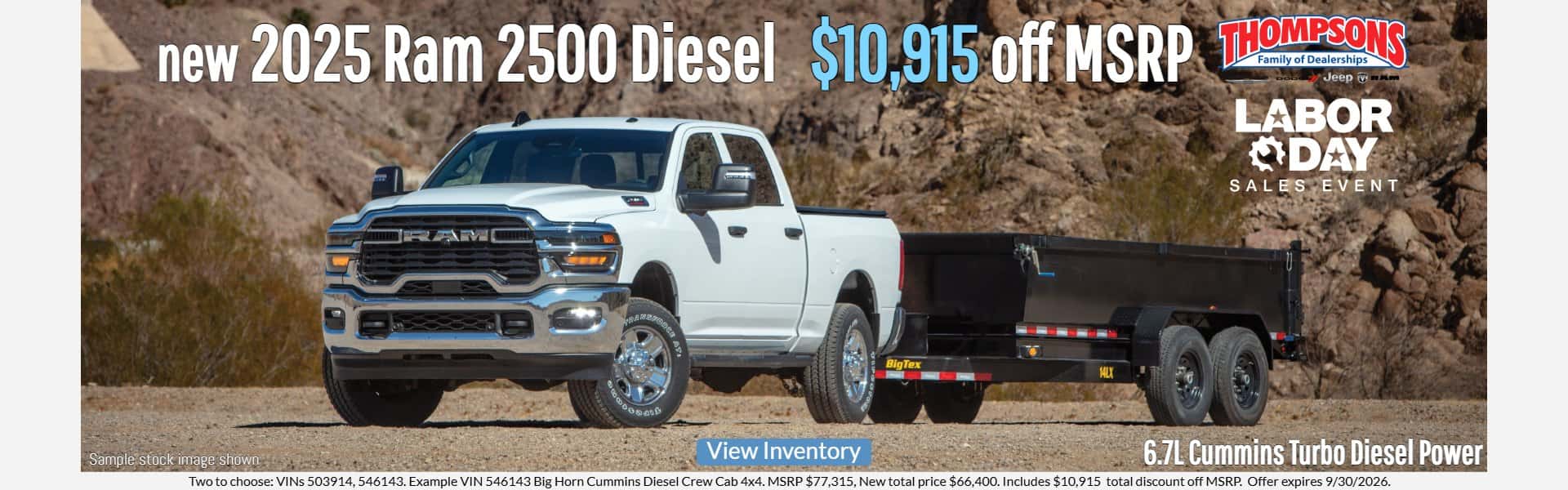 $10,915 off msrp new 2025 Ram 2500 cummins diesel