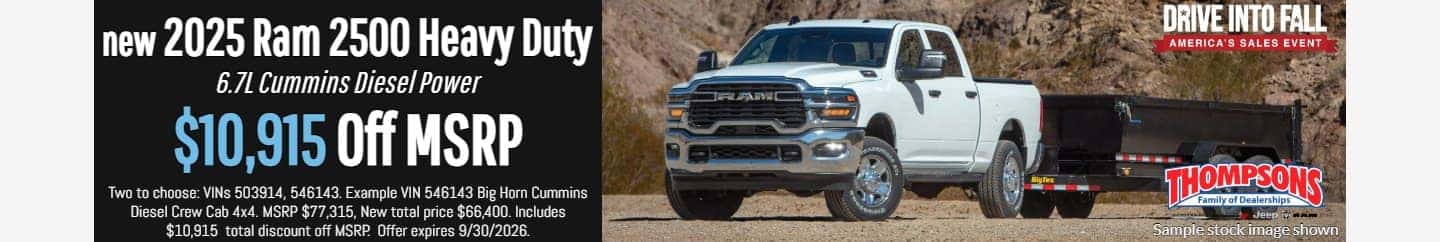 $10,915 off msrp new 2025 Ram 2500 cummins diesel