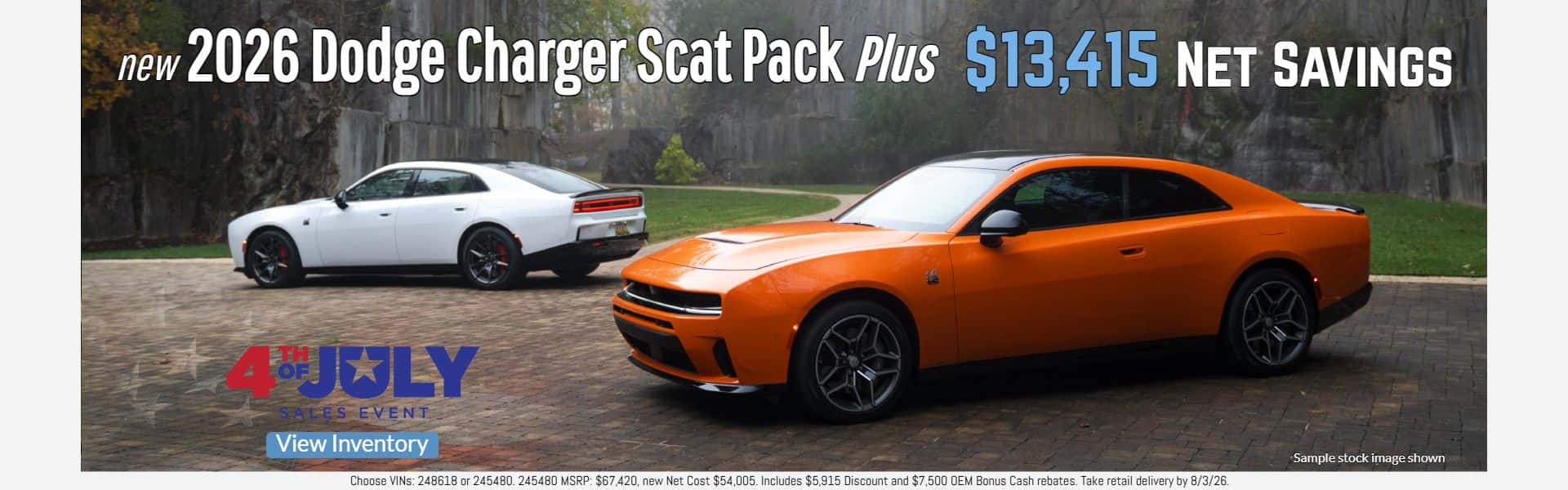 2026 dodge charger scat pack $13,415 net savings in placerville