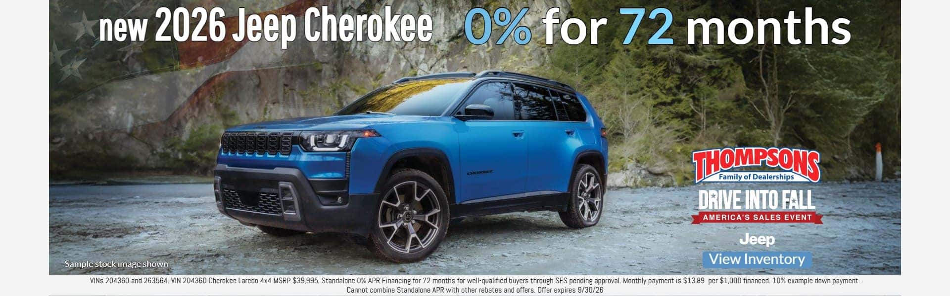 new 2026 jeep cherokee 0% for 72 months for sale in placerville