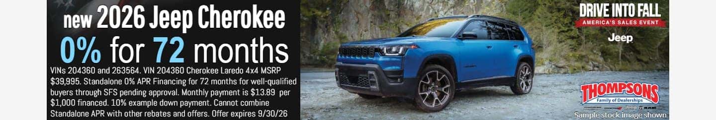 new 2026 jeep cherokee 0% for 72 months for sale in placerville