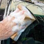 hand washing car