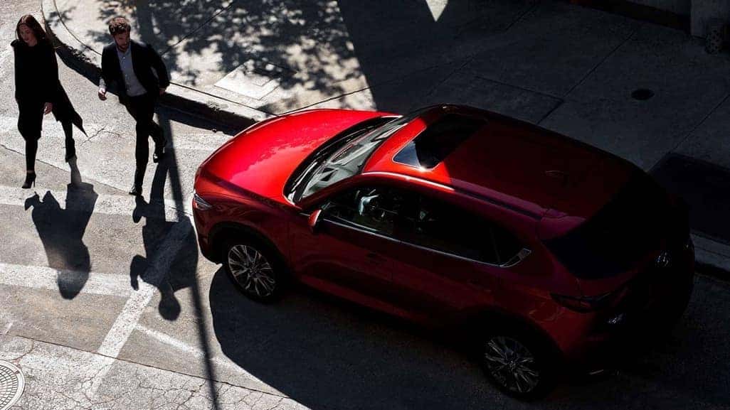 2019 Mazda CX-5 in Soul Red on a city street