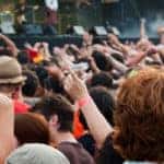 crowd at concert enjoying the show