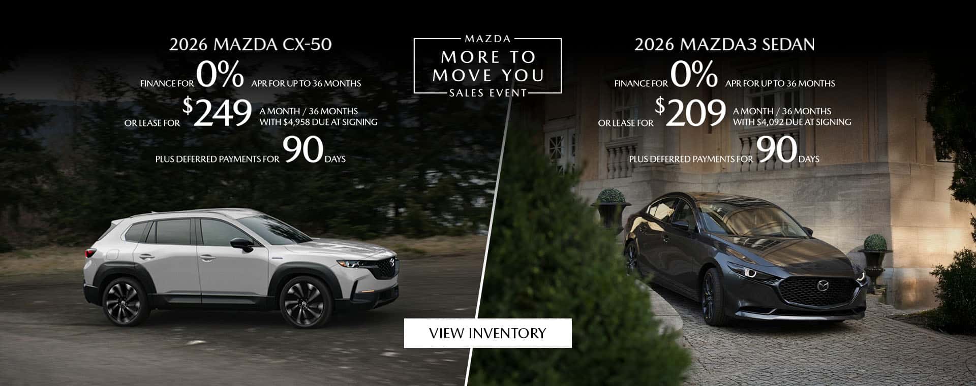 2026 CX-50 and Mazda3