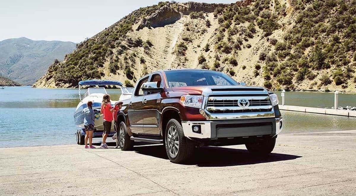 2017 Toyota Tundra launching a boat