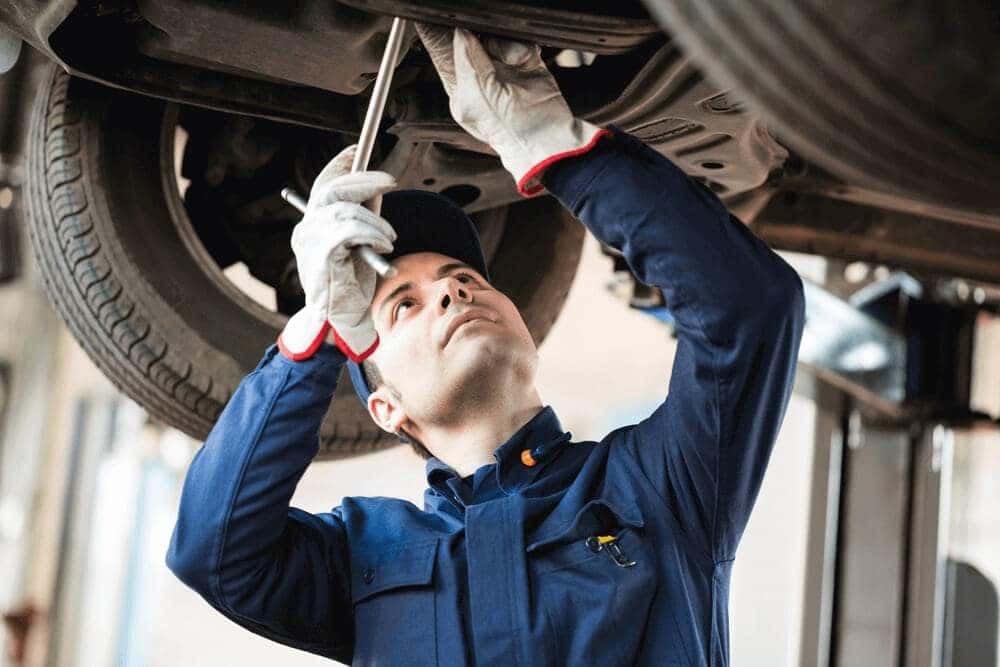 Mechanic Working at Service Center