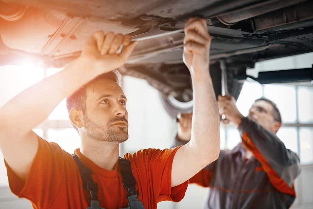 Mechanic Servicing Vehicle