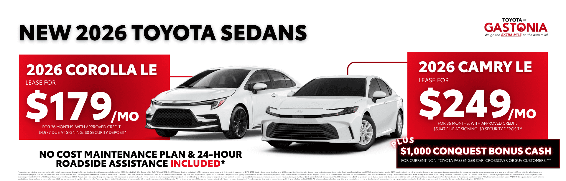 New 2026 Toyota Sedans