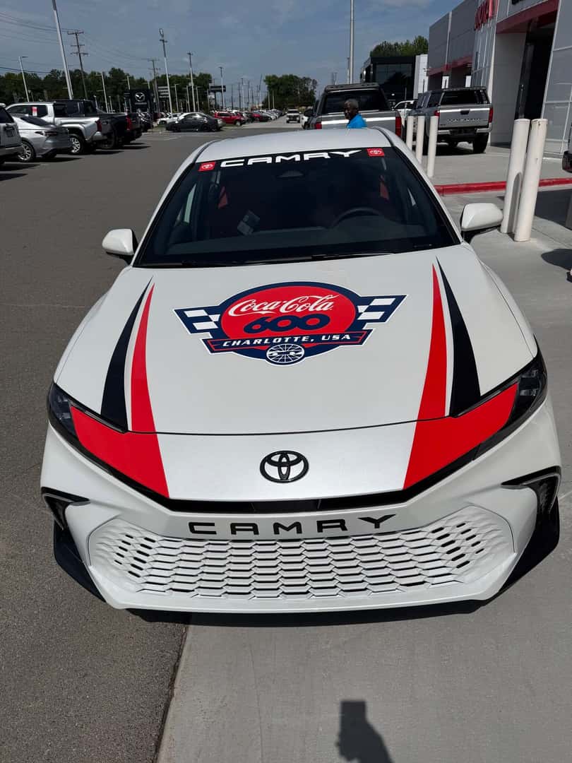hood of Coca-Cola 600 Camry Pace Car