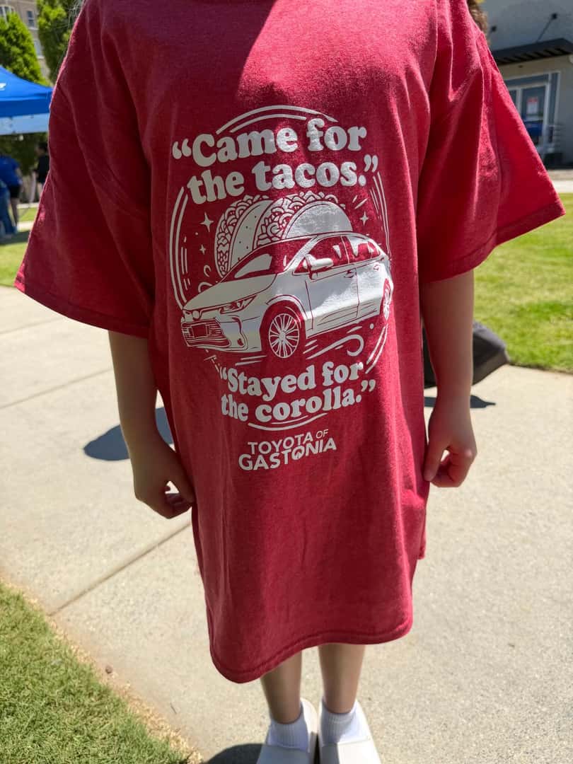 'Came for the Tacos, Stayed for the Corolla' shirt from Cinco celebration