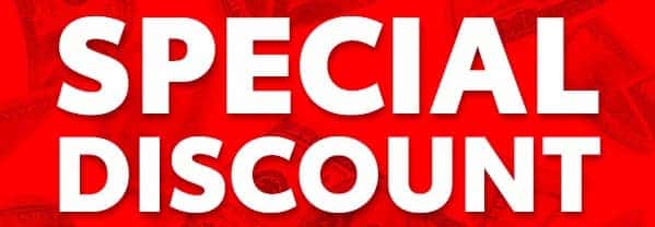 Special Discount red & white banner