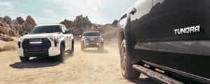 2025 Toyota Tundras in desert