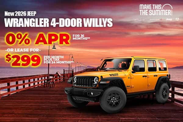 New 2026 Jeep WRANGLER 4-DOOR WILLYS