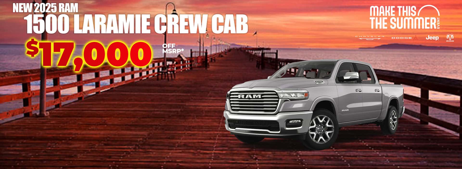 New 2025 RAM 1500 LARAMIE CREW CAB $17,000 OFF MSRP*