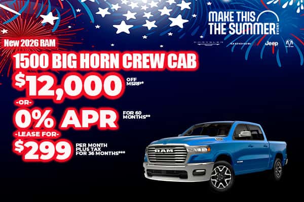 New 2026 RAM 1500 BIG HORN CREW CAB