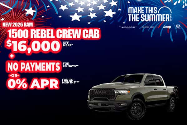 New 2026 RAM 1500 Rebel Crew Cab