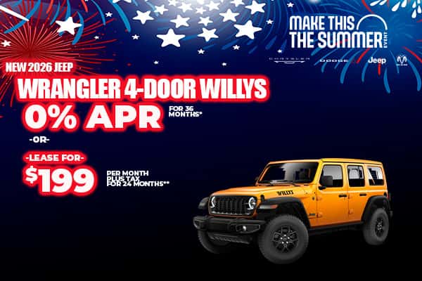 New 2026 Jeep WRANGLER 4-DOOR WILLYS