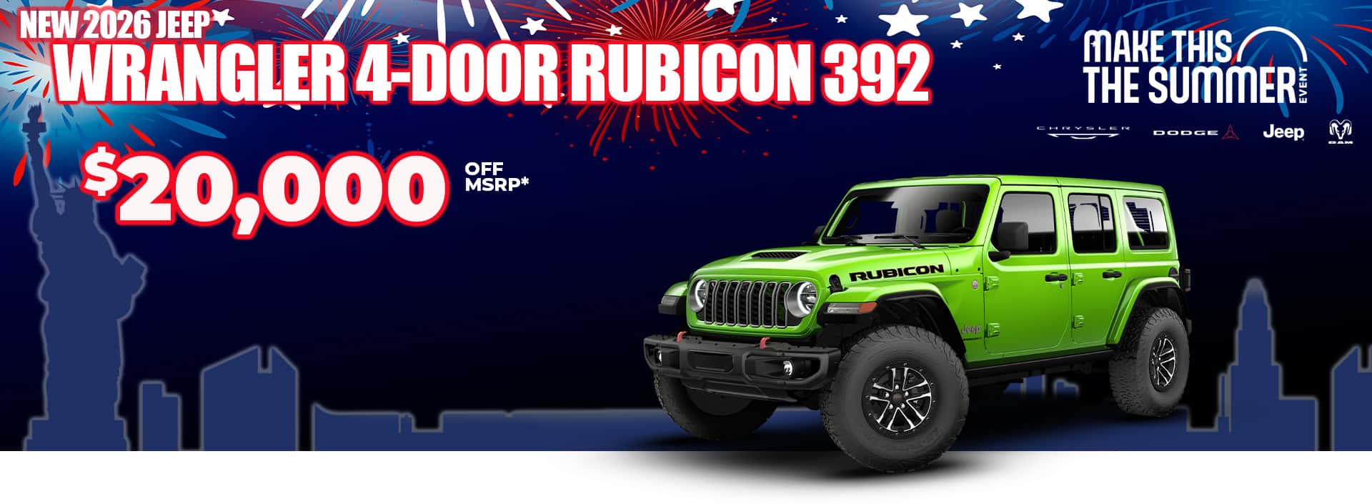New 2025 Jeep WRANGLER 4-DOOR RUBICON 392 $20,000 OFF MSRP*