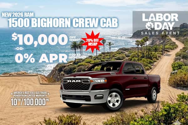 New 2026 RAM 1500 BIG HORN CREW CAB