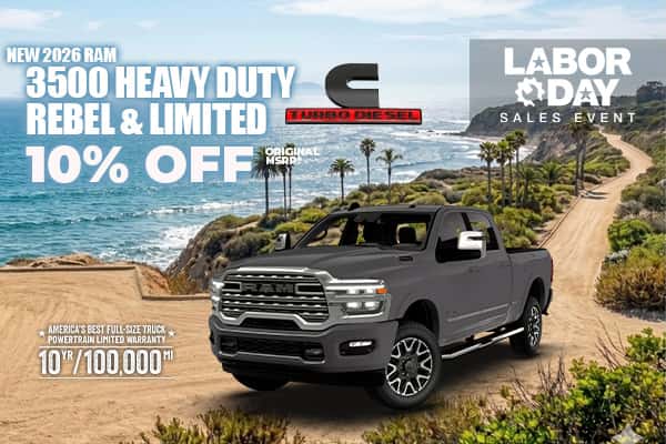 New 2026 RAM 3500 HEAVY DUTY REBEL & LIMITED