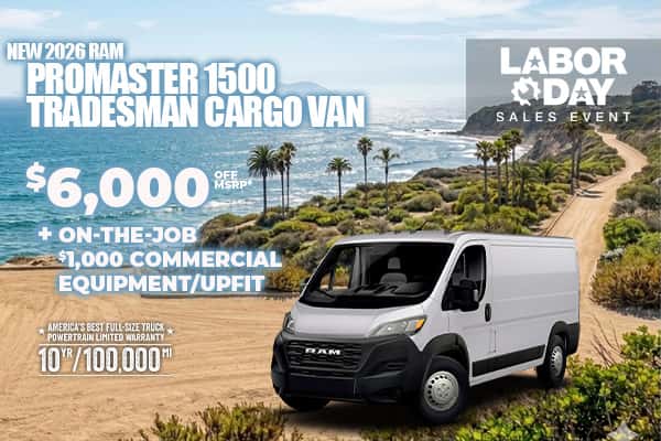 New 2026 RAM PROMASTER 1500 TRADESMAN CARGO VAN