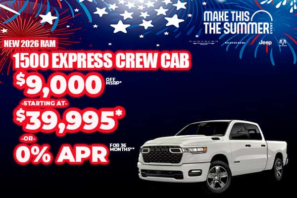 New 2026 RAM 1500 EXPRESS CREW CAB
