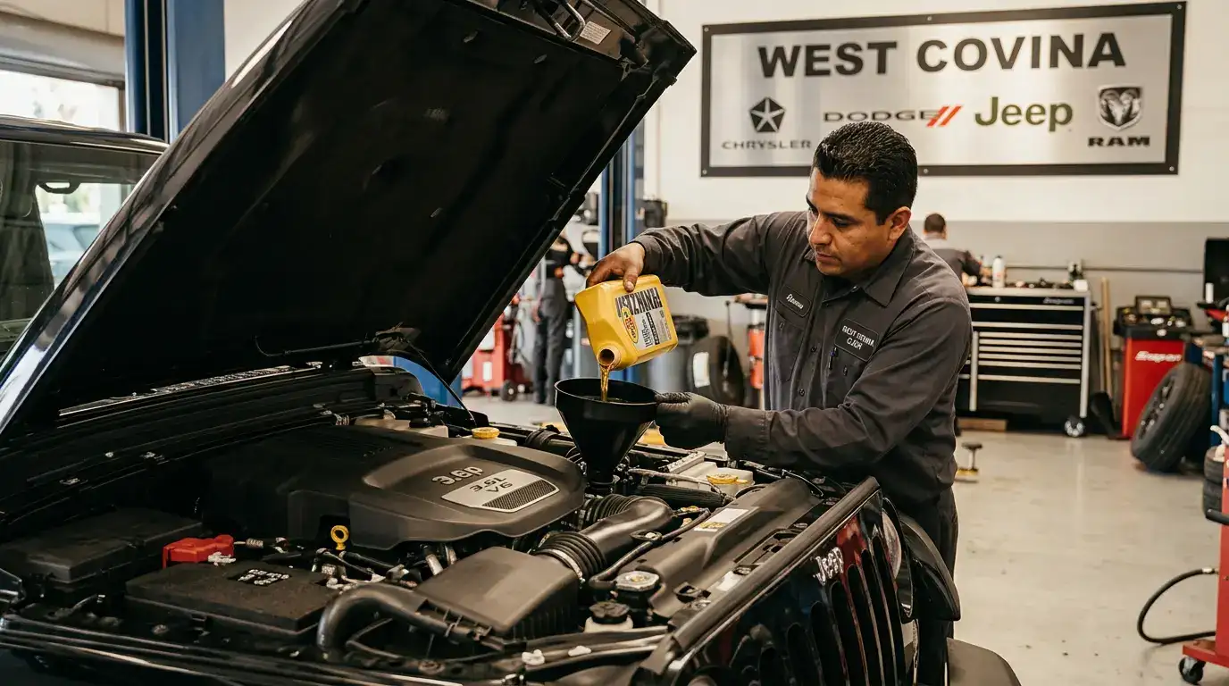 Professional Jeep Oil Change Service in West Covina California