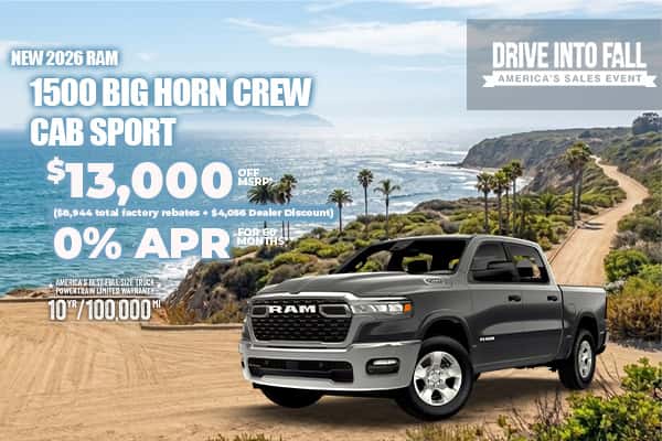 New 2026 RAM 1500 BIG HORN CREW CAB SPORT 